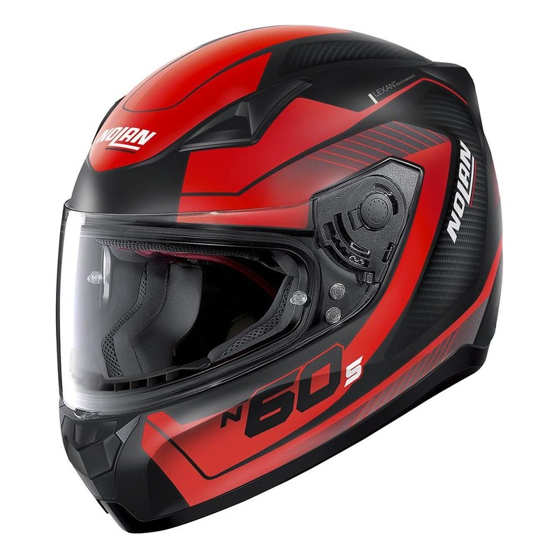 Casque intégral Nolan N60-5 Veles mat noir/rouge- 2XS