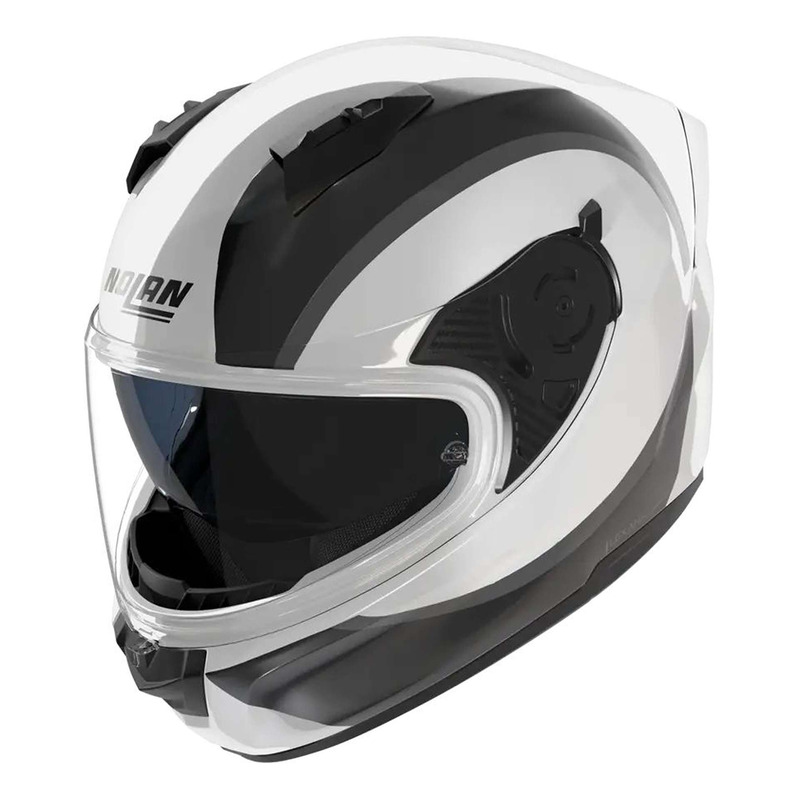 Casque intégral Nolan N60-6 Bifase 349 blanc/noir métal
