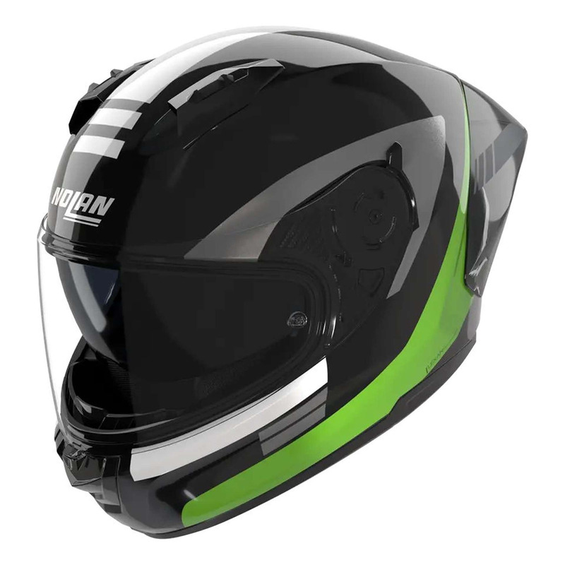 Casque intÃ©gral Nolan N60-6 Sport Contrasto 358 noir/vert fluo brilla