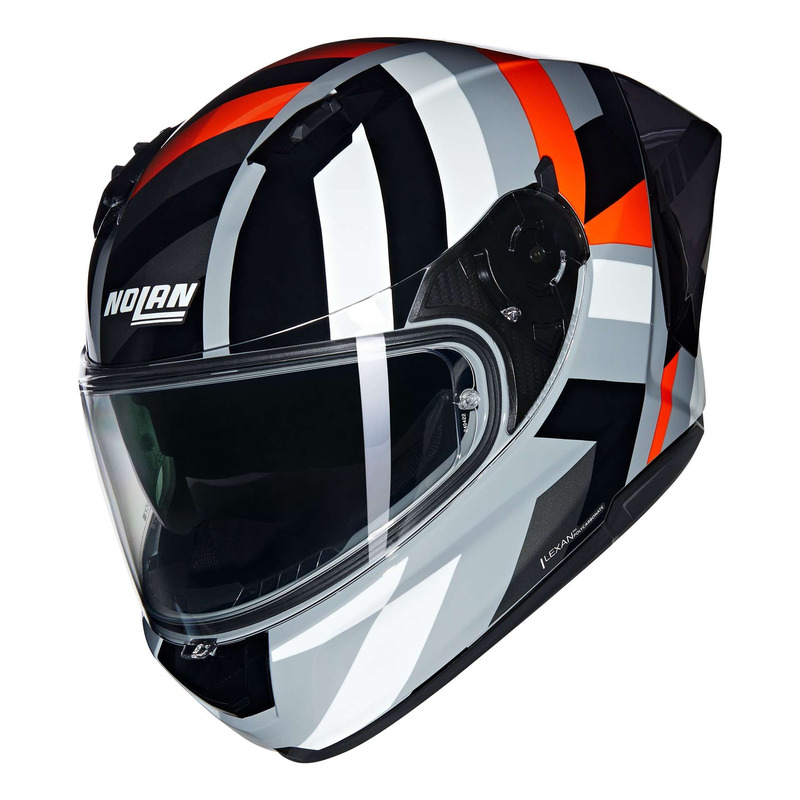 Casque intégral Nolan N60-6 Sport Dinamico 345 gris/orange/noir brillant