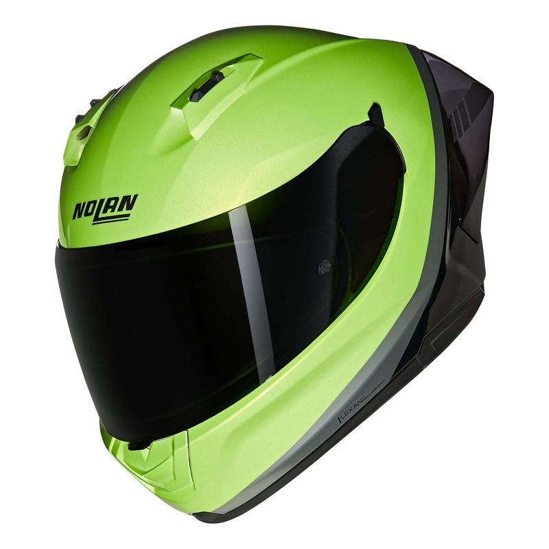 Casque intégral Nolan N60-6 Sport Verniciatura Speciale 348 verde impulso/noir/gris