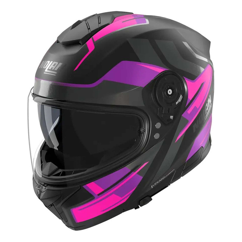 Casque intÃ©gral Nolan N80-8 Trittico 358 noir/fuschia/anthracite mat-