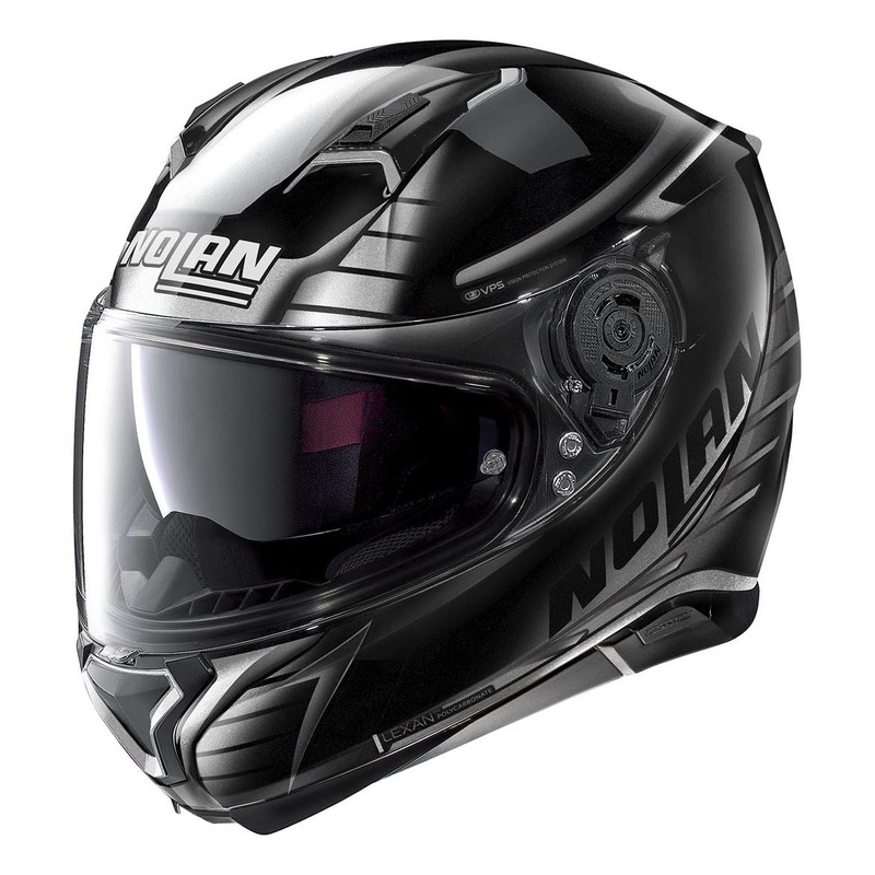 Casque intégral Nolan N87 Aulicus N-Com Métal noir/argent- 2XS