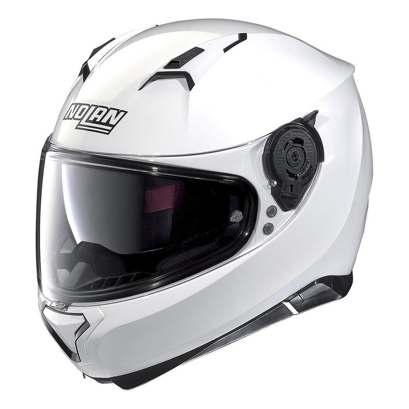 Casque intégral Nolan N87 Classic N-Com Métal blanc- 2XS