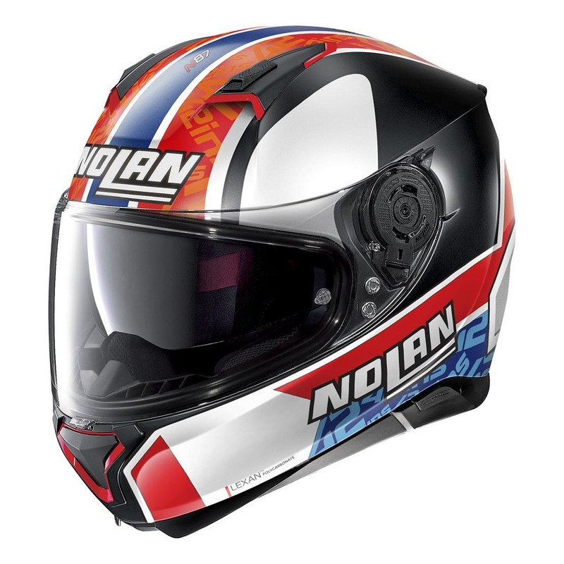 Casque intégral Nolan N87 Gemini Réplica Álex Rins N-Com bleu/blanc
