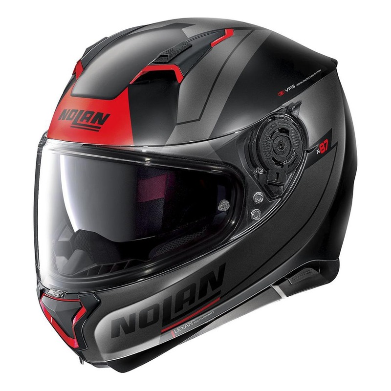 Casque intégral Nolan N87 Skilled N-Com Mat noir/rouge- 2XS