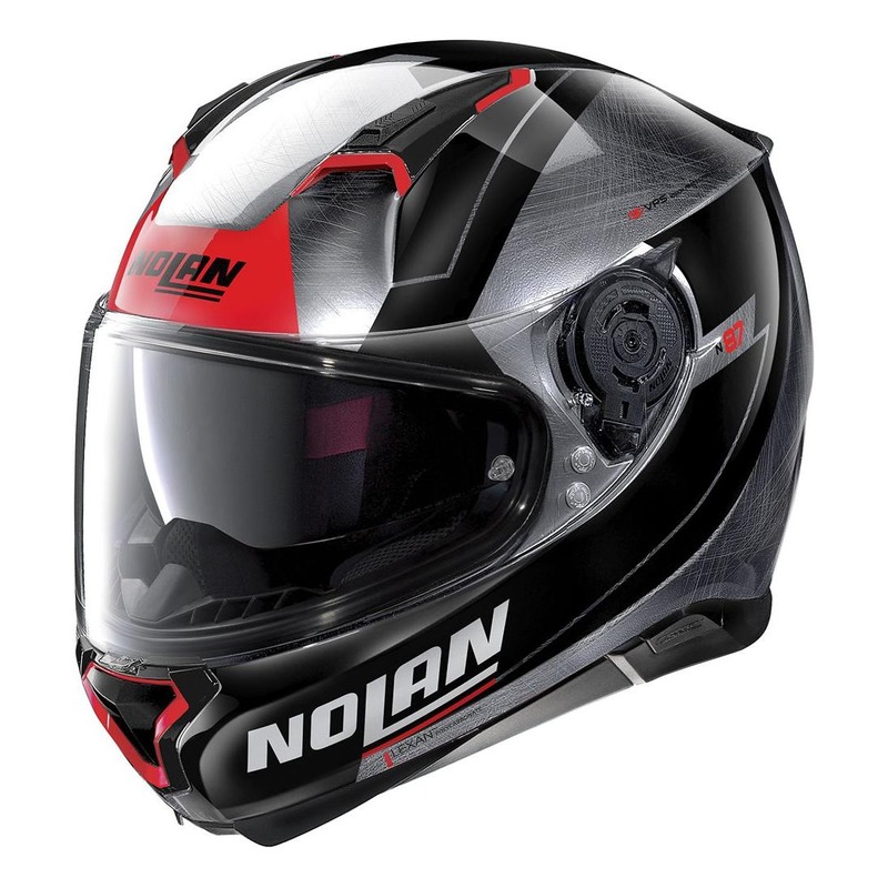 Casque intégral Nolan N87 Skilled N-Com Scratched chrome- 2XS