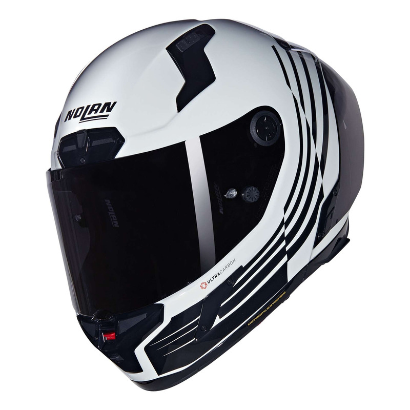 Casque intégral Nolan X-804 RS Ultra Carbon ALA 344 blanc/noir brillant