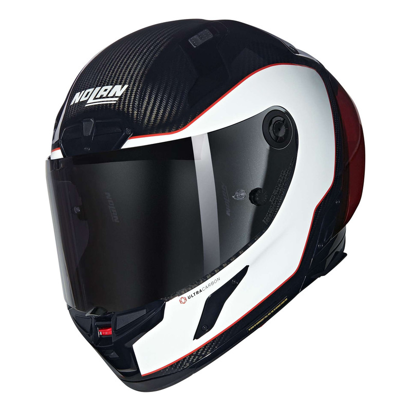 Casque intégral Nolan X-804 RS Ultra Carbon Asso Di Picche 343 carbone/banc/rouge
