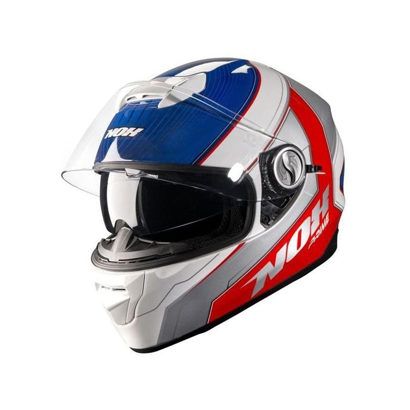 Casque intégral Nox N301 PRIME bleu/blanc/rouge- XS