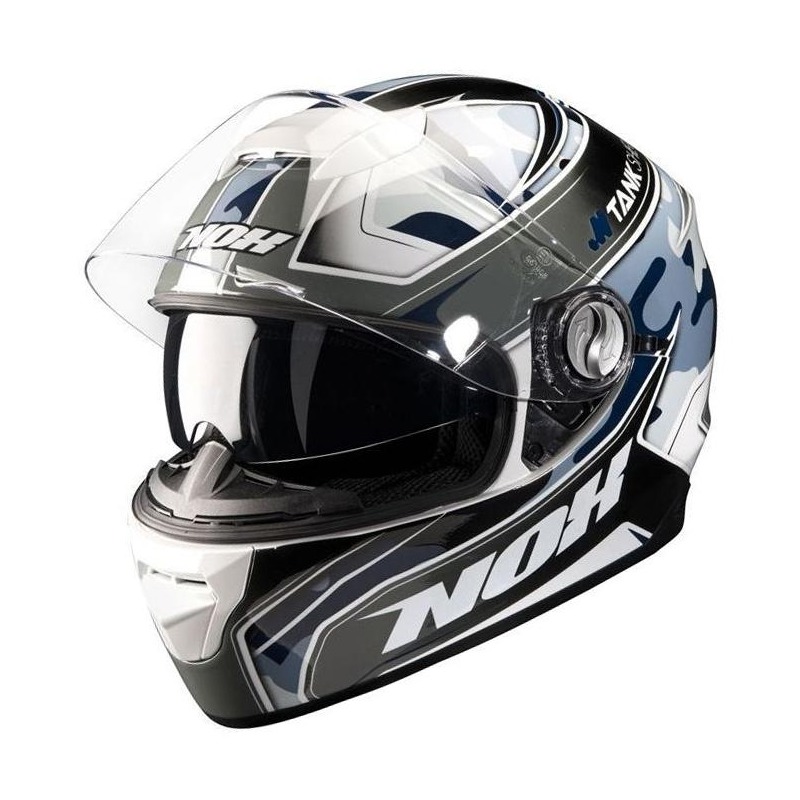 Casque intégral Nox N301 TANK blanc/bleu- XS