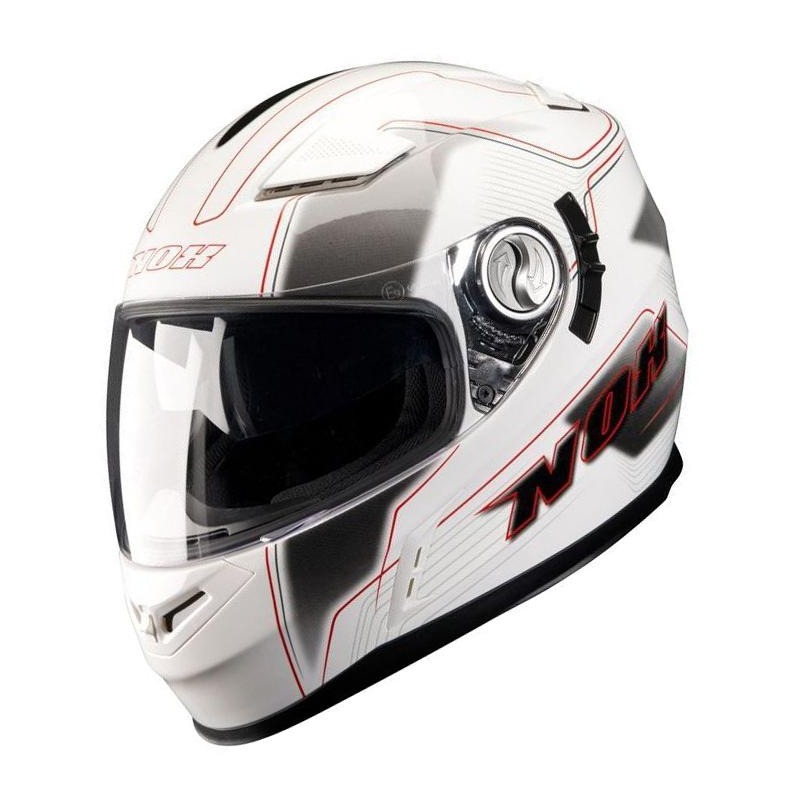 Casque intégral Nox N917 VHORTEX blanc/rouge- XS