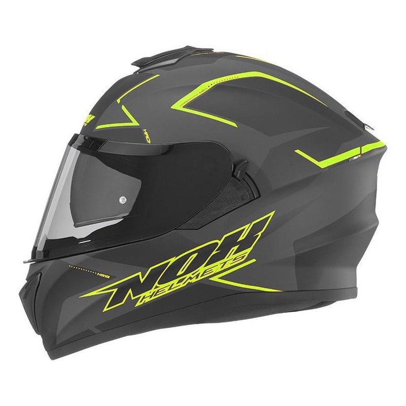 Casque intégral Nox N918 Hack jaune fluo/noir- XS