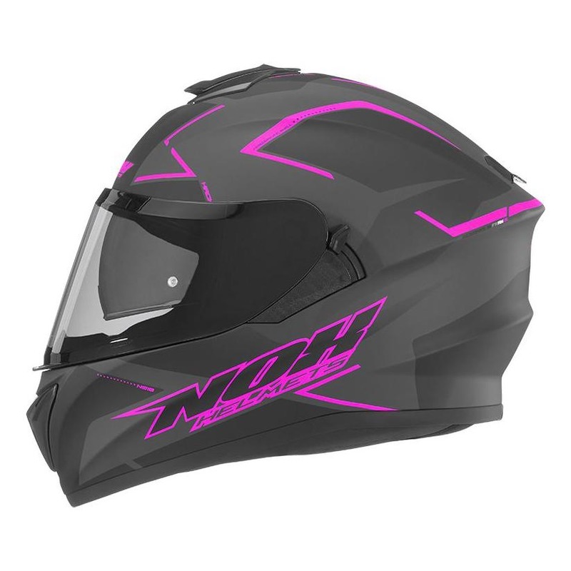 Casque intégral Nox N918 Hack rose fluo/noir- XS