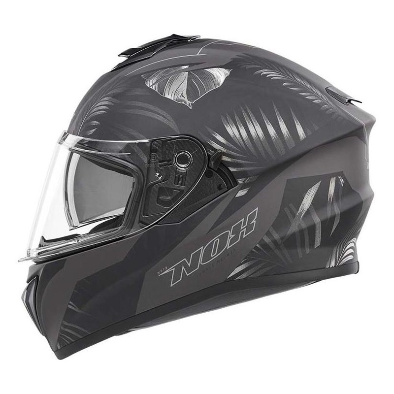 Casque intégral Nox N918 Jungle mat argent- XS