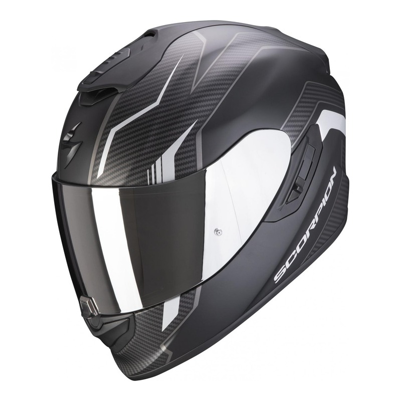 Casque intégral Scorpion EXO-1400 Air Fortuna Mat noir/argent- XS