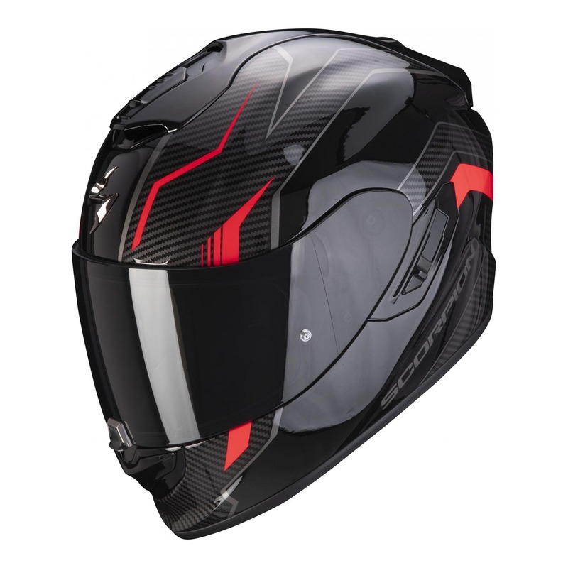 Casque intégral Scorpion EXO-1400 Air Fortuna noir/rouge- XS