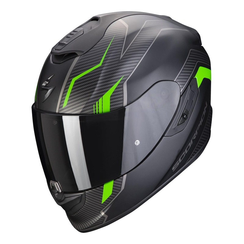 Casque intégral Scorpion EXO-1400 Air Fortune noir/vert mat- XS