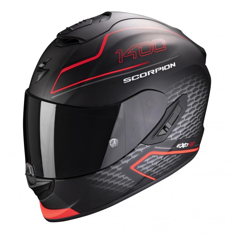 Casque intégral Scorpion Exo-1400 Air Galaxy rouge neon mat- L