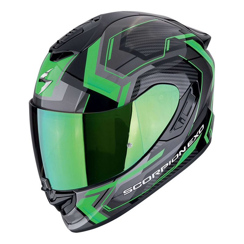 Casque intÃ©gral Scorpion Exo-1400 Evo II Air Linart black/green- XL