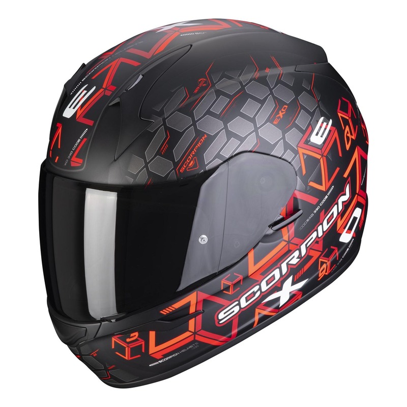 Casque intégral Scorpion EXO-390 Cube noir/rouge mat- XS