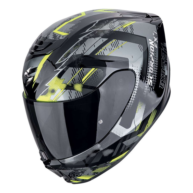 Casque intégral Scorpion Exo-391 Clutter black/neon yellow