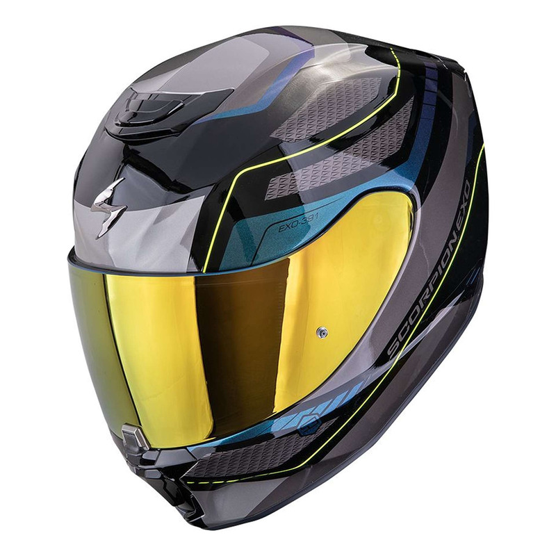 Casque intégral Scorpion Exo-391 Leo noir/bleu