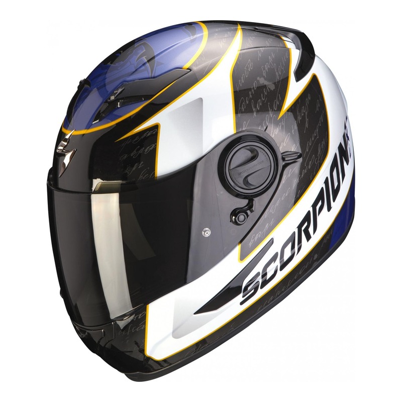 Casque intégral Scorpion EXO-490 Tour blanc/bleu- XS