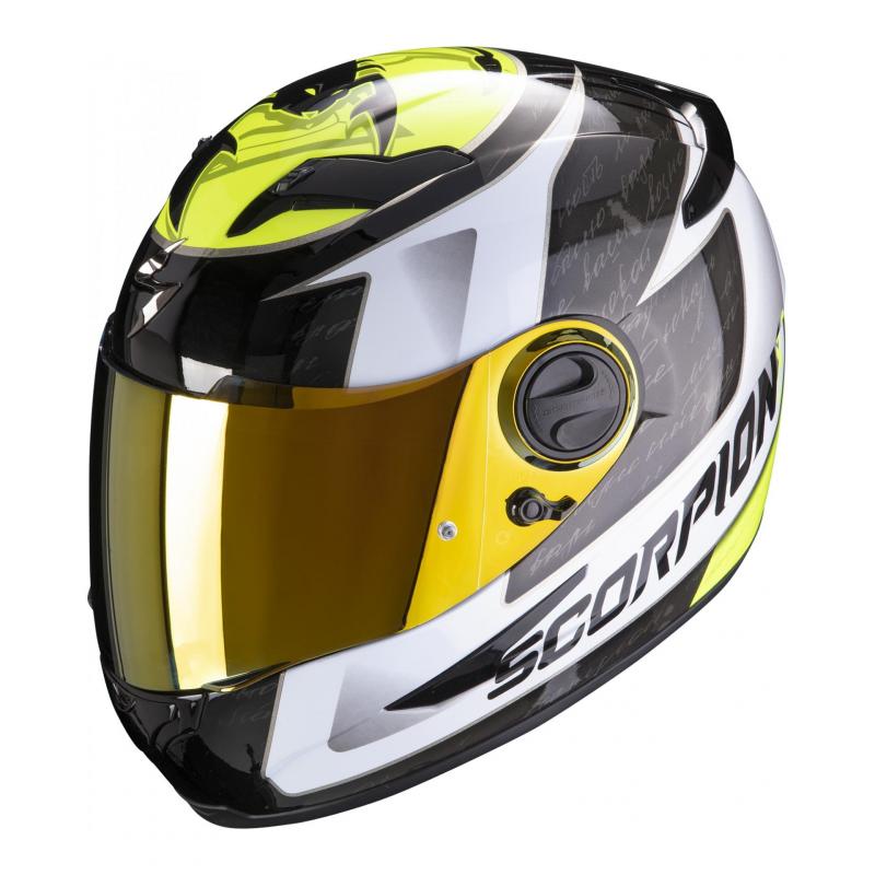 Casque intégral Scorpion Exo-490 Tour blanc/jaune fluo- XL