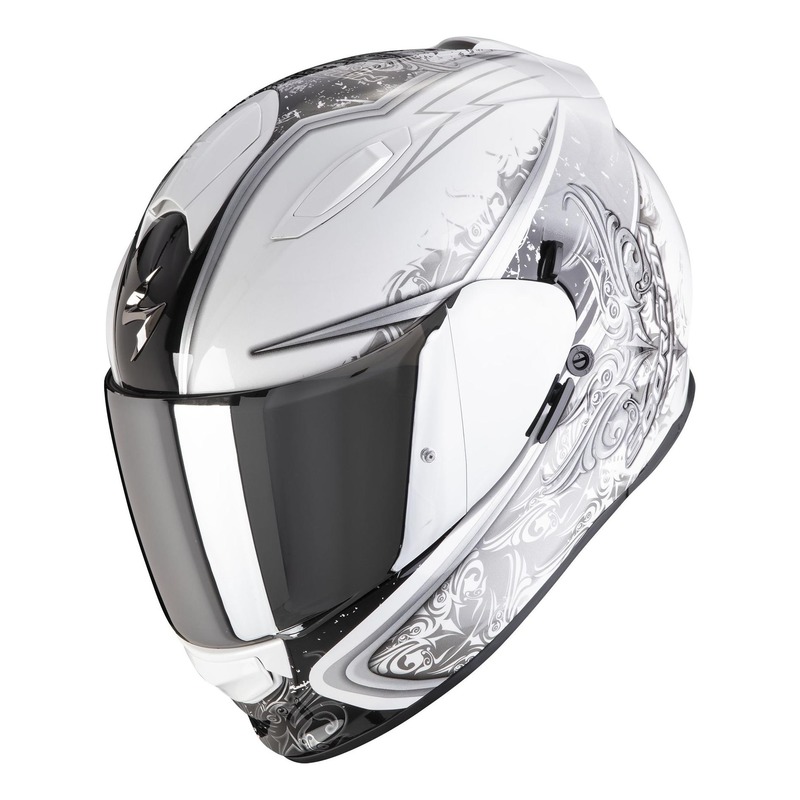 Casque intégral Scorpion EXO-491 Run blanc/noir (ECE 22-06)- XS