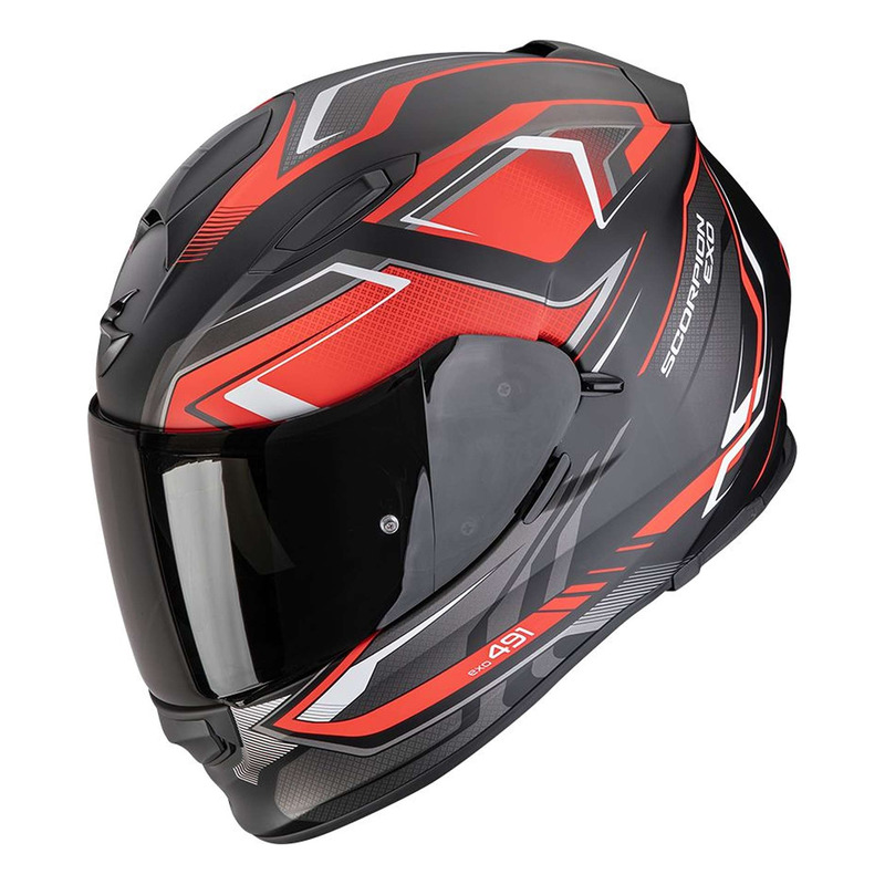 Casque intégral Scorpion Exo-491 Zumo noir/rouge mat