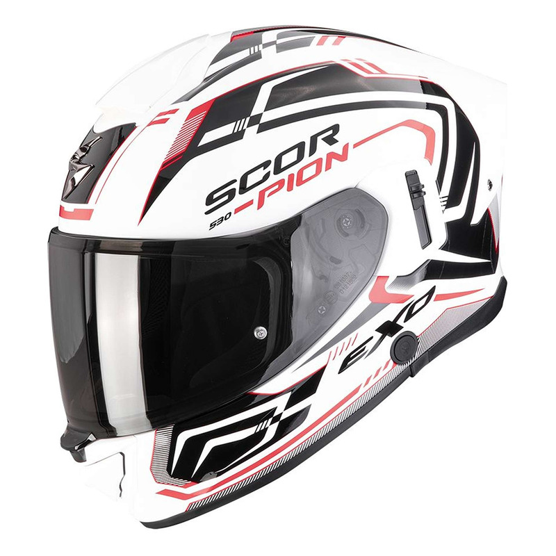 Casque intégral Scorpion Exo-530 Air Slope blanc/noir/rouge