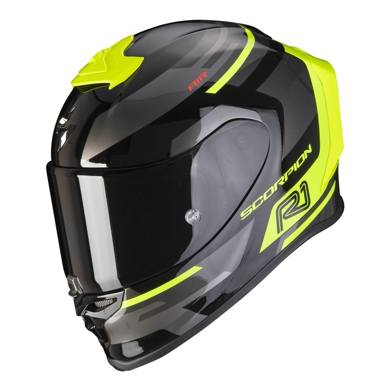 Casque intégral Scorpion EXO-R1 Air Orbis noir/jaune fluo- XS
