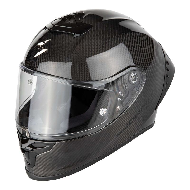 Casque intégral Scorpion Exo-R1 Evo Carbon Air Solid noir- Spoiler Racing