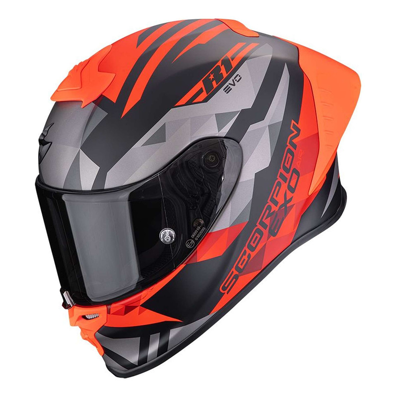 Casque intégral Scorpion Exo-R1 Evo II Air Valere noir mat/rouge