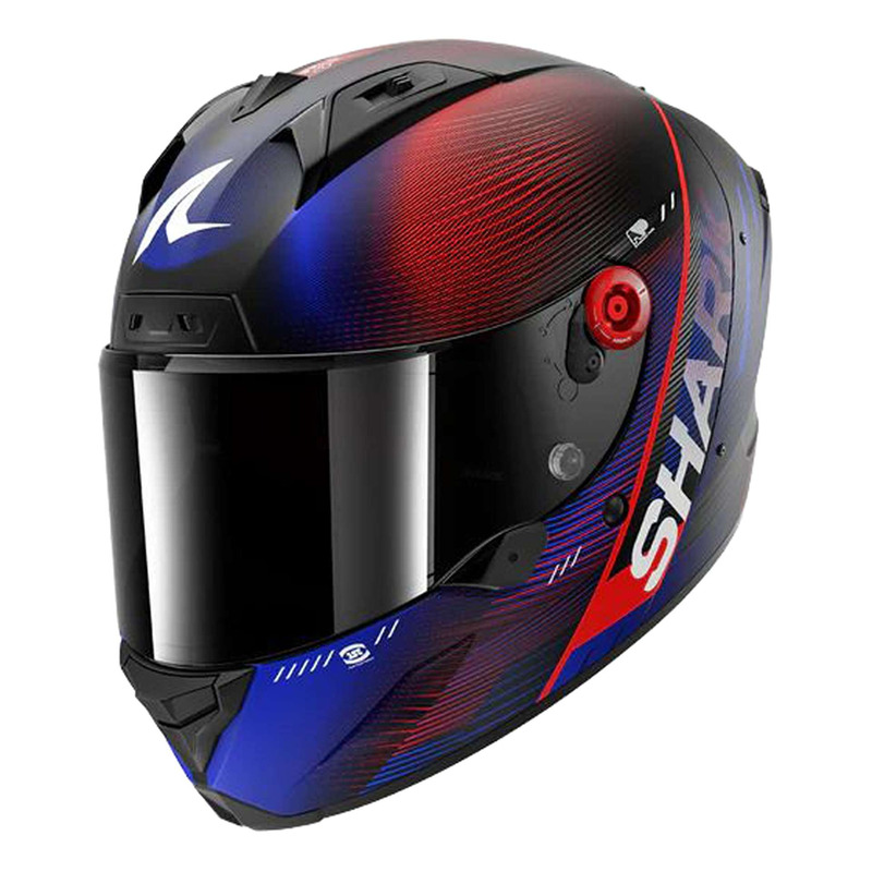 Casque intégral Shark Aeron Speed Tech carbone/bleu/rouge mat