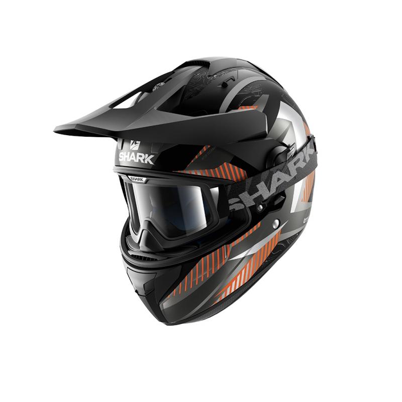 Casque intégral Shark EXPLORE-R PEKA Mat noir/anthracite/orange- XS