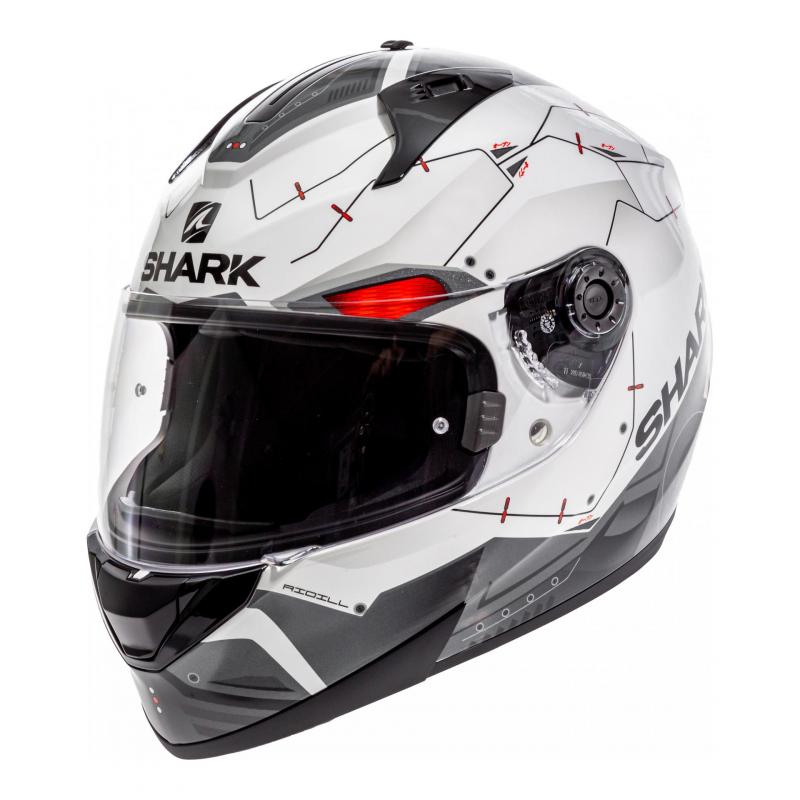 SHARK RIDILL Full Face Motorcycle Helmet Black and white Mecca 1.2 WKR ZE 