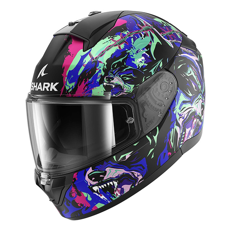 Casque intÃ©gral Shark Ridill 2 Racing Beast black/violet/green mat- X