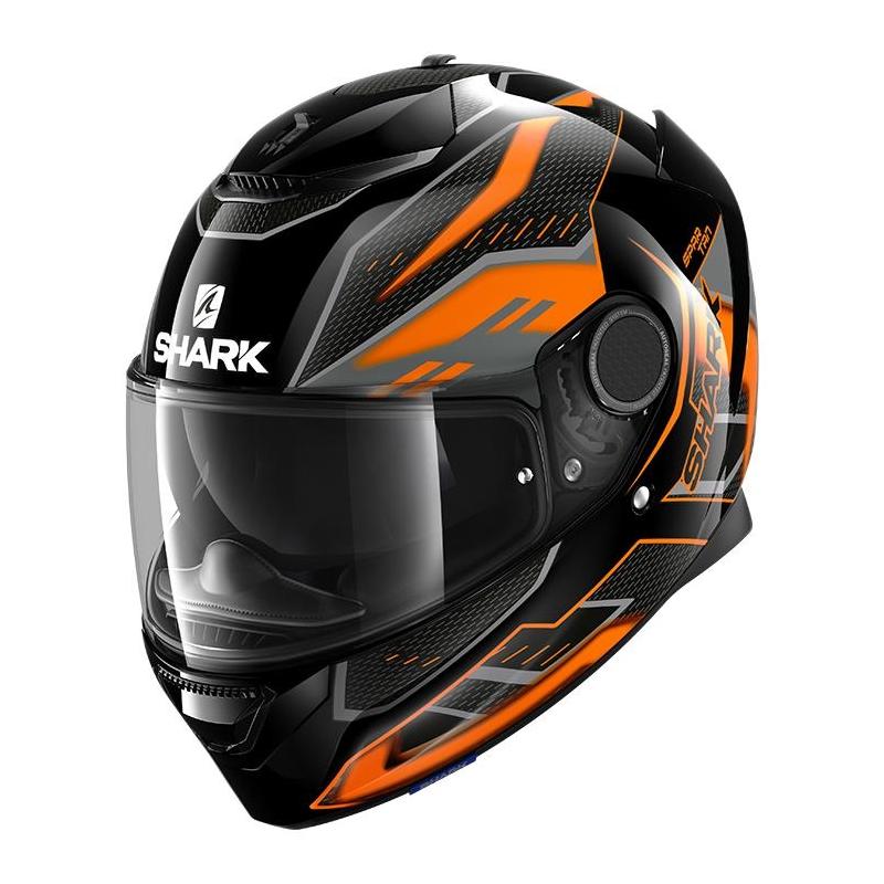 Casque intégral Shark Spartan 1.2 Antheon noir/orange- 2XL