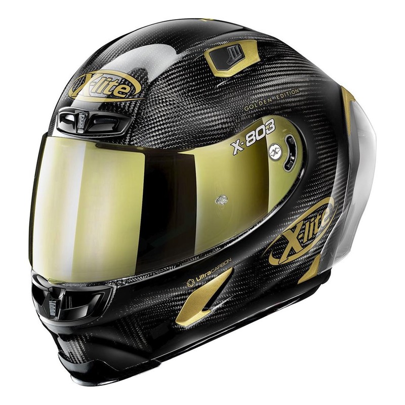 Casque intégral X-Lite X803 RS Ultra Carbon Golden Edition or/carbone