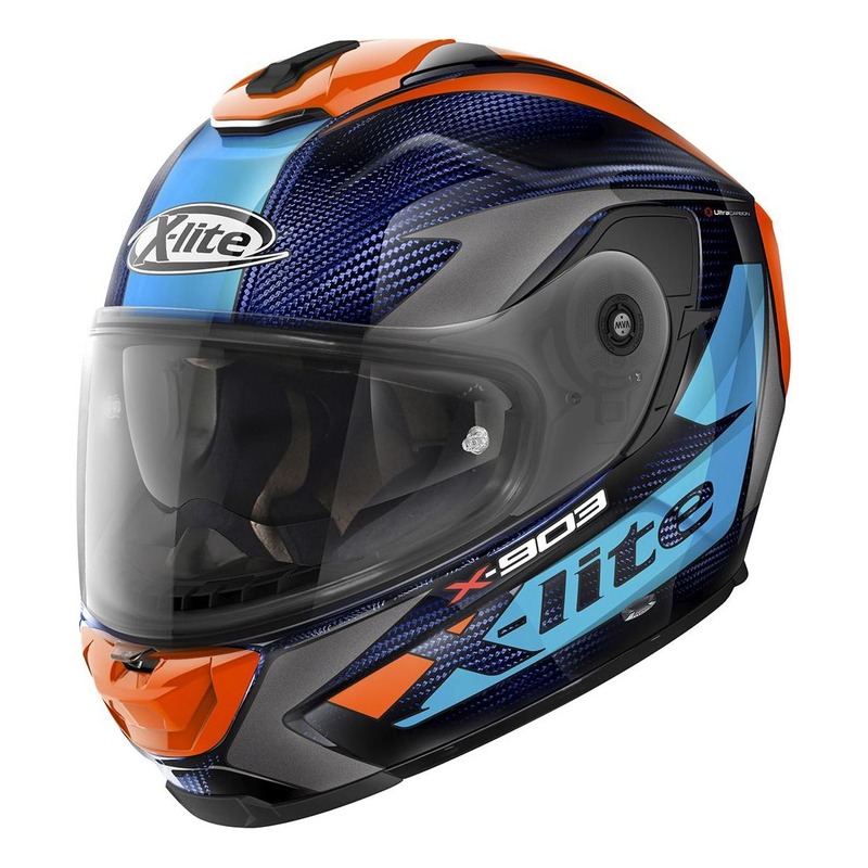 Casque intégral X-Lite X903 Ultra Carbon Nobiles N-Com bleu/orange/ca