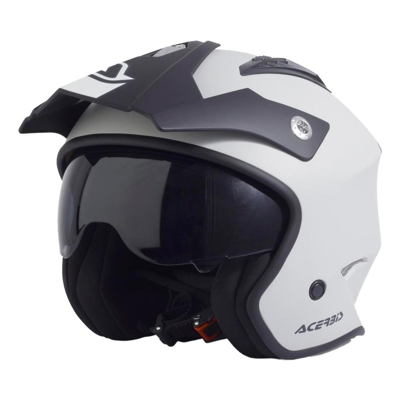 Casque jet Acerbis Aria argent/noir mat- XS