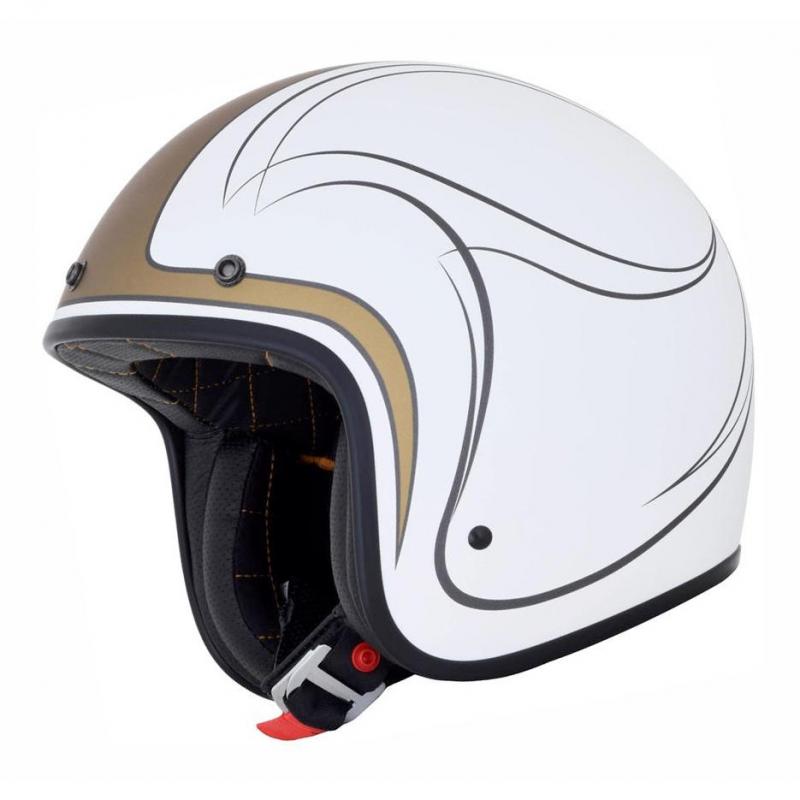 Casque jet AFX FX76 CLAYMORE blanc/or mat- 2XL