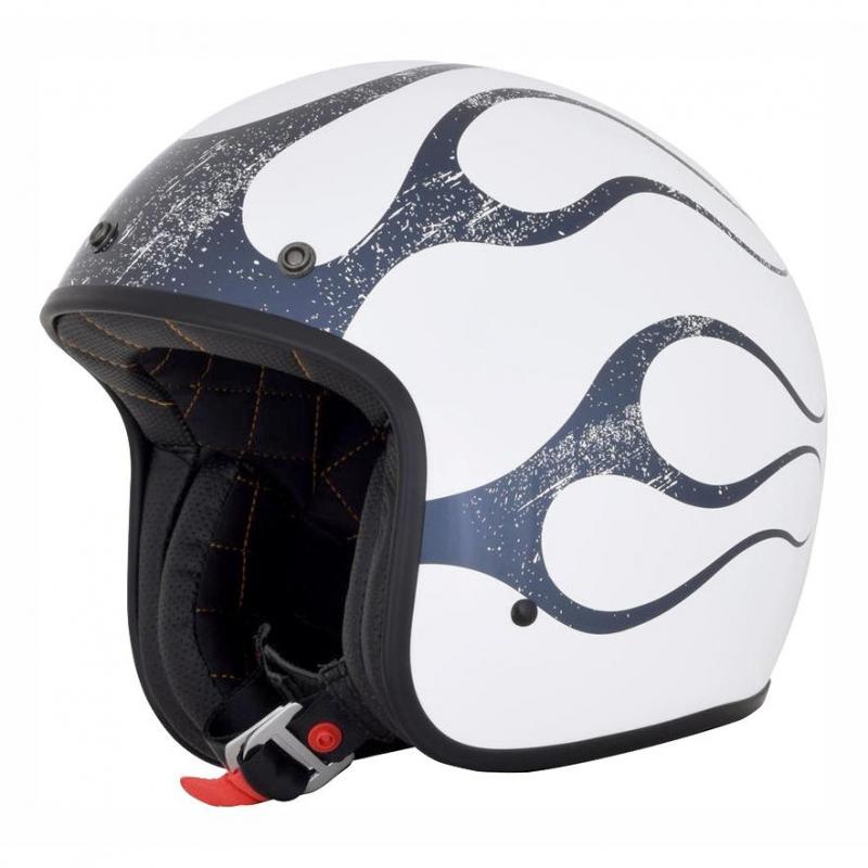Casque jet AFX FX76 FLAME blanc/gris- S