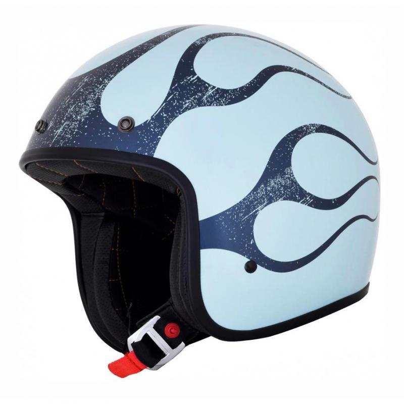 Casque jet AFX FX76 FLAME bleu/gris- XS