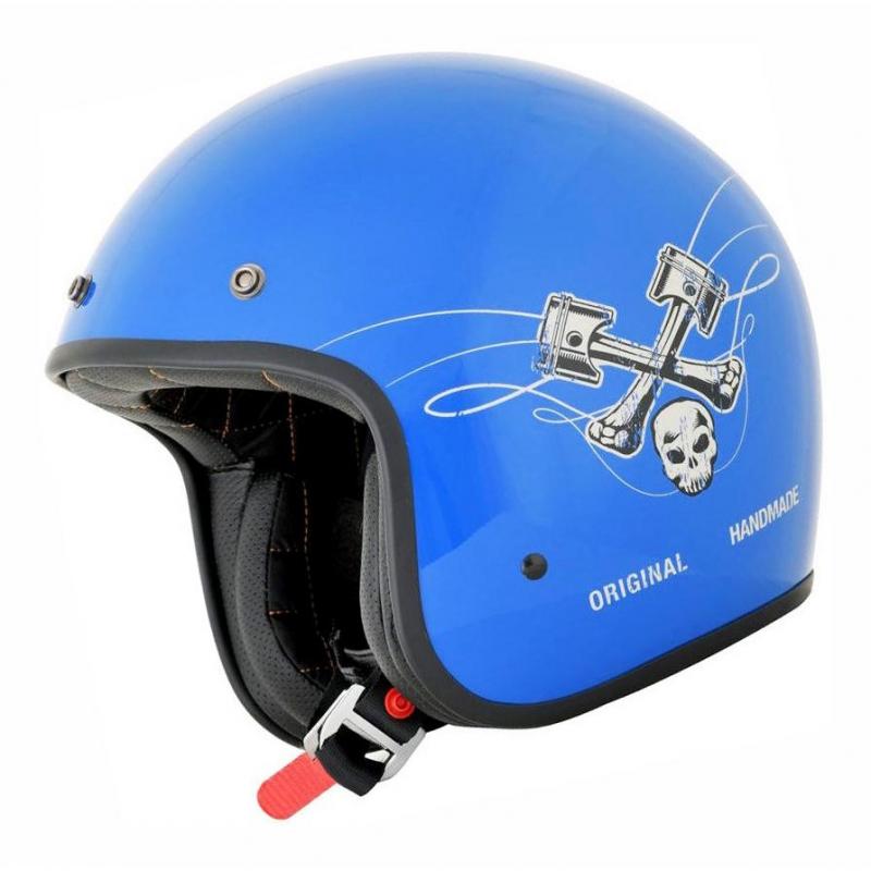 Casque jet AFX FX76 RACEWAY bleu/blanc- M