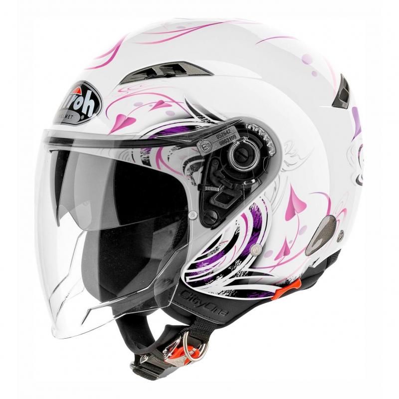 Casque jet Airoh City One Heart blanc- XS