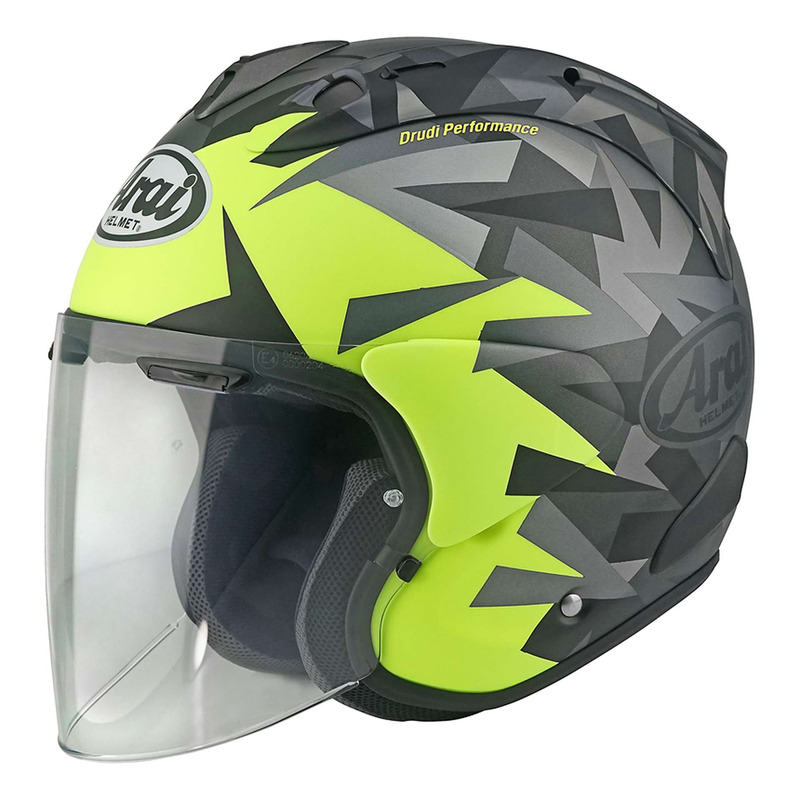 Casque jet Arai SZ-R Evo Mimesis jaune