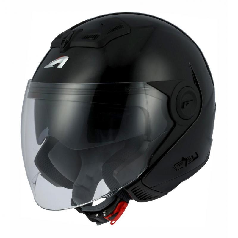 Casque jet Astone DJ8 Monocolor noir- M